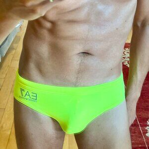 Emporio Armani Swim Brief - Fluorescent Yellow Size Small